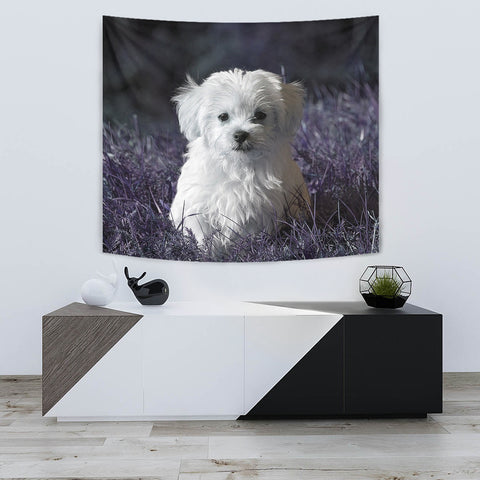 Lovely Maltese Dog Print Tapestry