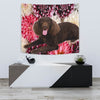 Cute American Water Spaniel Print Tapestry