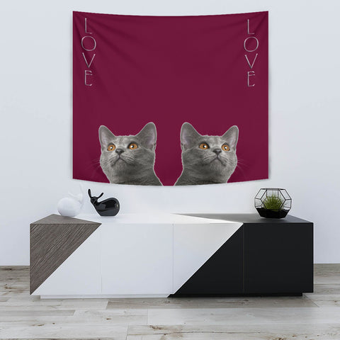 Chartreux Cat Print Tapestry