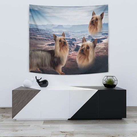 Cute Australian Silky Terrier Print Tapestry