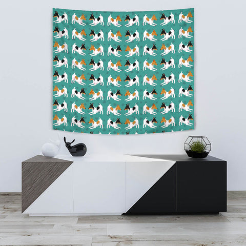 Toy Fox Terrier Dog Pattern Print Tapestry