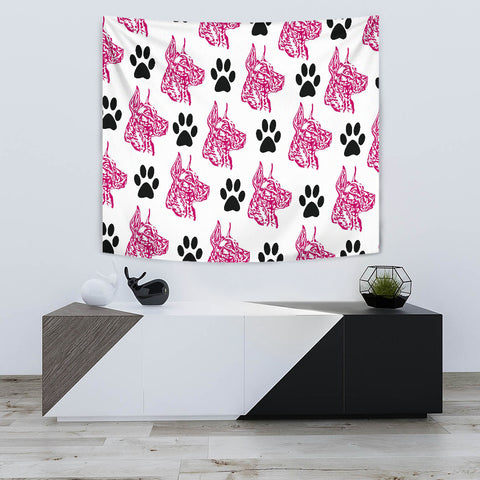 Great Dane Pattern Print Tapestry