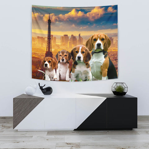 Lovely Beagle Dog Print Tapestry