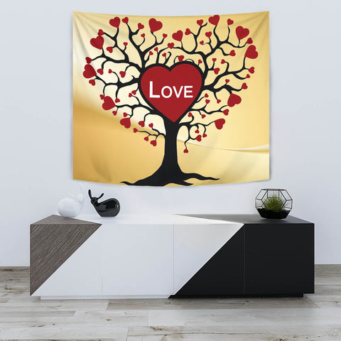 Love Tree Print Tapestry