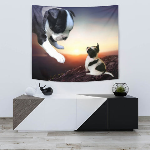 Lovely Boston Terrier Print Tapestry