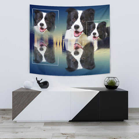 Border Collie Print Tapestry