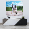 Boston Terrier Running Print Tapestry