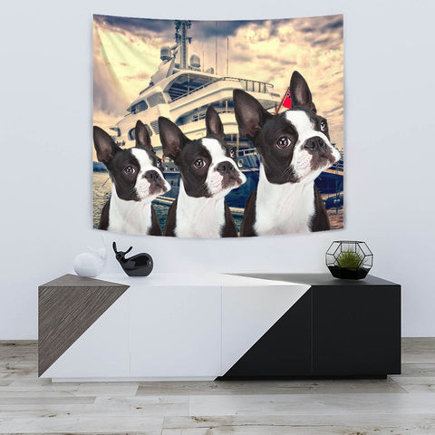 Amazing Boston Terrier Print Tapestry