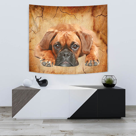 Boxer Dog Print Tapestry