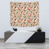 Basenji Dog Floral Print Tapestry