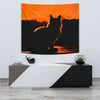 Amazing Cat Shadow Print Tapestry