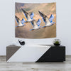 Flying Seagulls Bird Print Tapestry