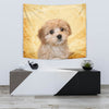 Cavapoo On Yellow Print Tapestry