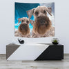 Cesky Terrier Sky Blue Print Tapestry