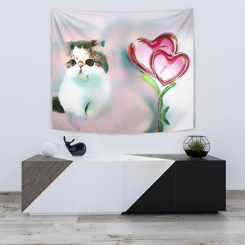 Exotic Shorthair Cat Print Tapestry