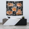 Djungarian Hamster On Black Print Tapestry