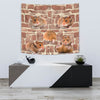 Djungarian Hamster On Wall Print Tapestry