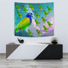 Blue Headed Parrot Print Tapestry