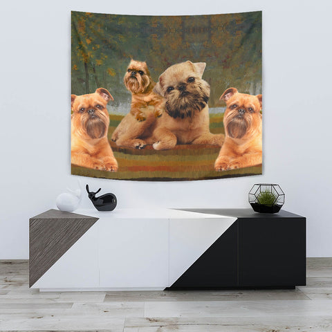 Brussels Griffon Print Tapestry