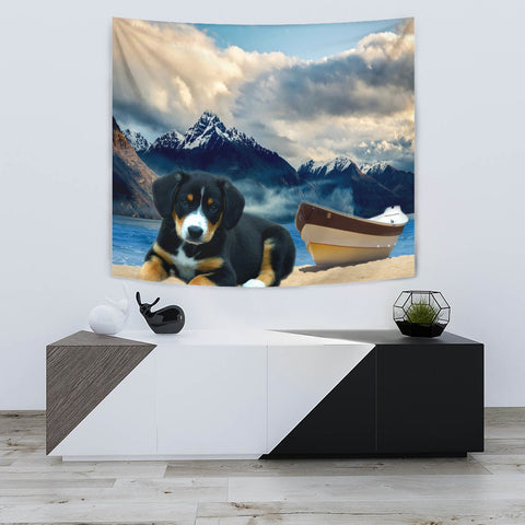 Entlebucher Mountain Puppy Print Tapestry