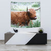 Amazing Highland Cattle (Cow) Print Tapestry