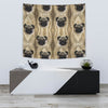 Amazing Pug Dogs Print Tapestry