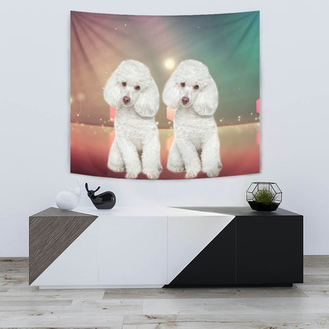 Cute Poodle Dog Print Tapestry