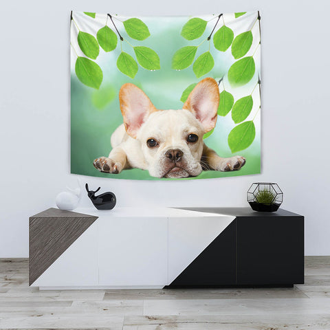 French Bulldog On Green Print Tapestry