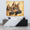 German Shepherd Yellow Print Tapestry