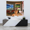 German Shepherd Dog In House Print Tapestry