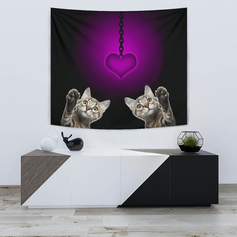 Dragon Li Cat Print Tapestry