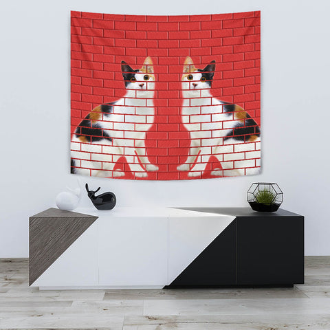 Japanese Bobtail Cat Print Tapestry