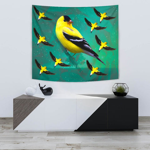 American Goldfinch Bird Print Tapestry