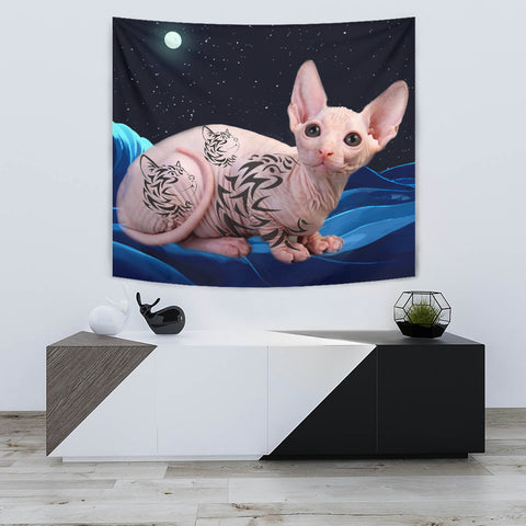 Cute Sphynx cat Print Tapestry