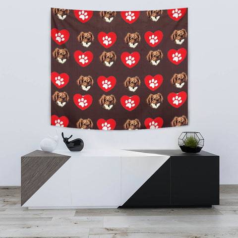 Tibetan Spaniel Patterns Print Tapestry