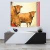 Limousin Cattle (Cow) Print Tapestry