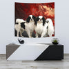 Japanese Chin On Red Print Tapestry