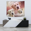 Labrador Retriever On Soft Cream Print Tapestry