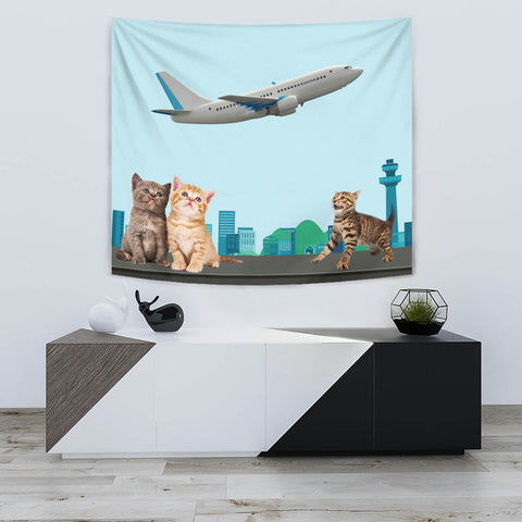 Happy Cats Print Tapestry