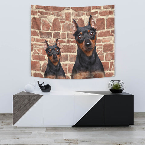 Miniature Pinscher Dog Print Tapestry