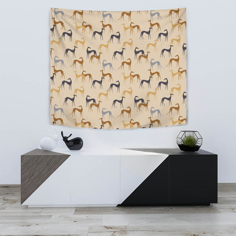 Greyhound Dog Pattern Print Tapestry