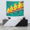 Sun Conure Parrot Print Tapestry