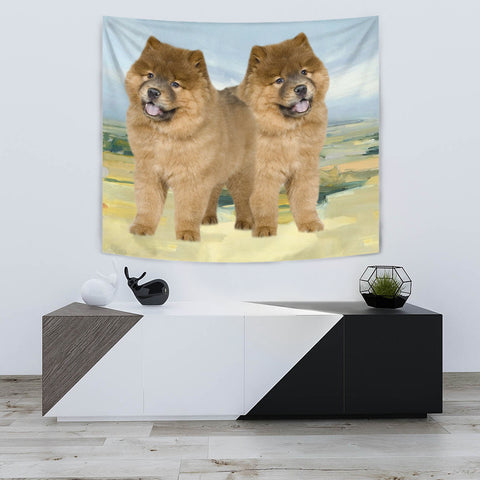 Chow Chow Dog Print Tapestry