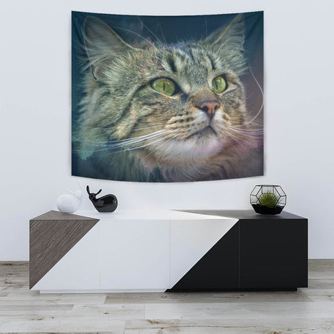 Amazing Norwegian Forest Cat Print Tapestry