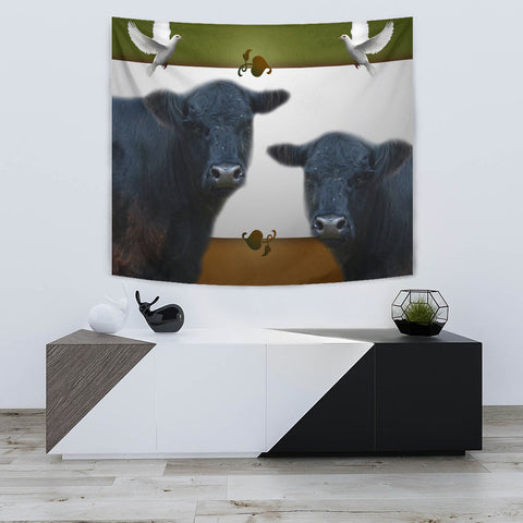 Galloway Cattle (Cow) Print Tapestry