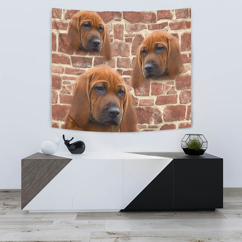 Redbone Coonhound Print Tapestry