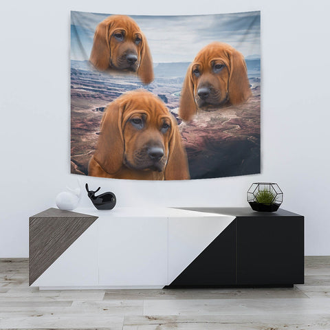 Lovely Redbone Coonhound Print Tapestry