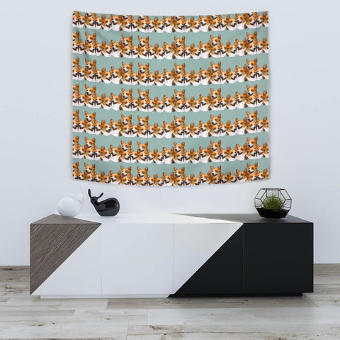 Cardigan Welsh Corgi Dog Pattern Print Tapestry