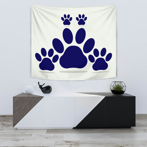 Dog Paws Print Tapestry