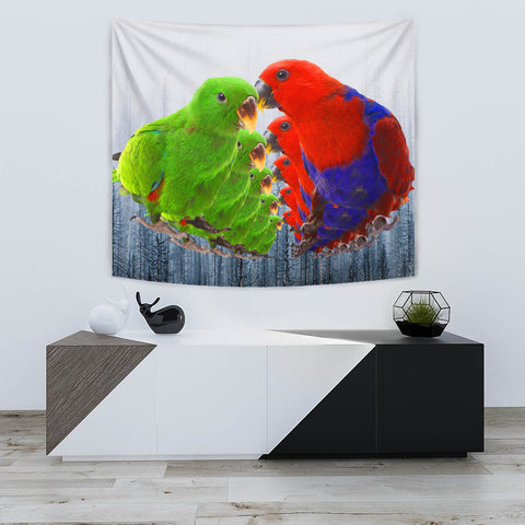 Lovely Eclectus Parrot Print Tapestry